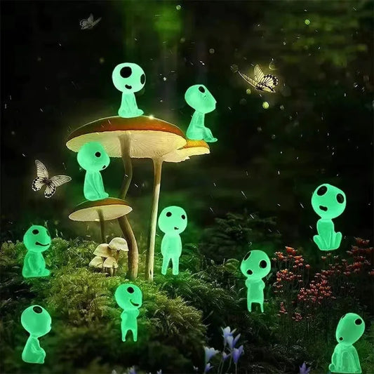 10Pcs Miniatures Glowing Doll Moss Night Light Toy