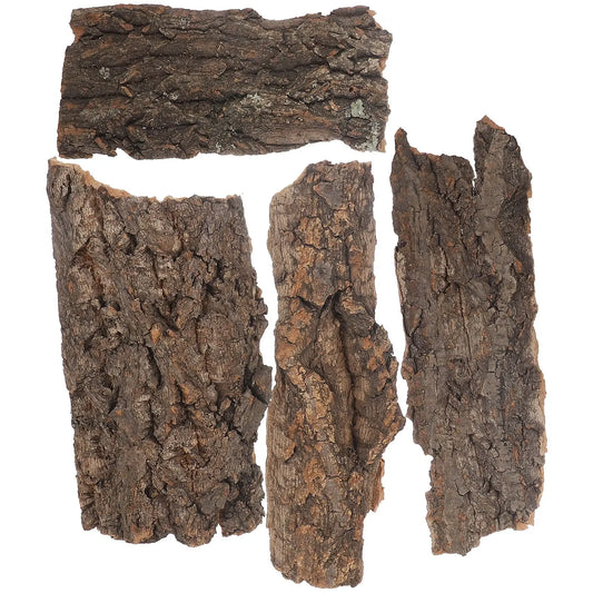 4Pcs Natural Cork Bark Flat