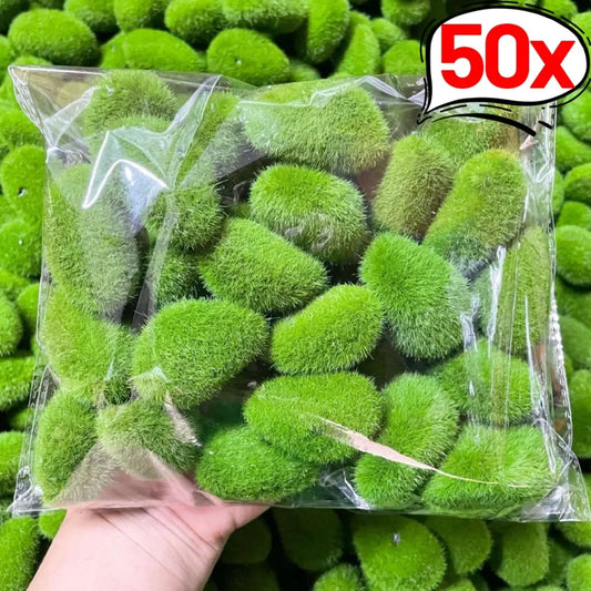 50/5PCS Artificial Foam Moss Stone