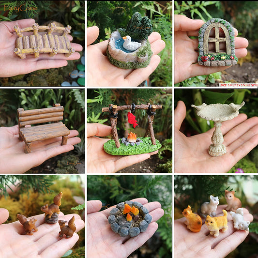 Miniature Garden Metal Gate Figurine