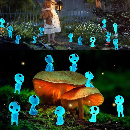 10Pcs Miniatures Glowing Doll Moss Night Light Toy