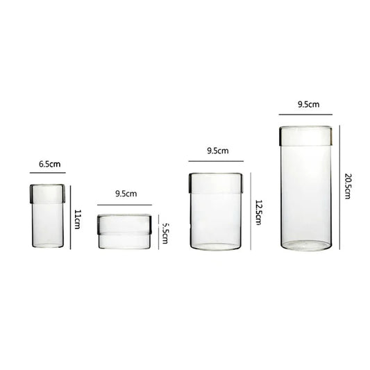 Micro Landscape Transparent Cylinder Glass Bottles