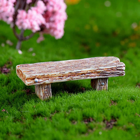 Mini Resin Fairy Wooden Chair & Stool