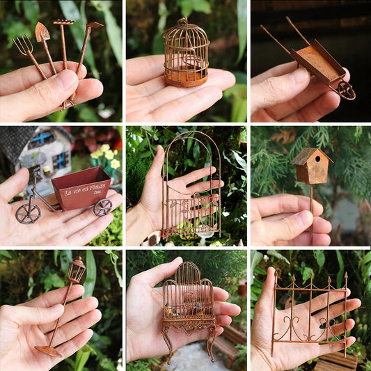 Miniature Garden Metal Gate Figurine