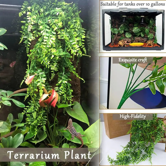 Plastic Leaves Hanging for Reptile Plants