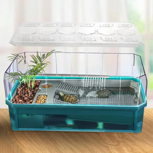 Tortoise Aquarium Transparent Basking Tank